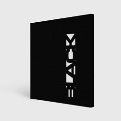 Холст квадратный Black minimalistik, цвет: 3D-принт