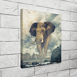 Холст квадратный Гигантский слон, цвет: 3D-принт — фото 2