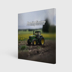 Картина квадратная Farming Simulator - Игрушечный зеленый