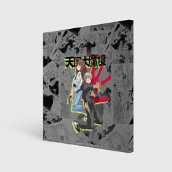 Холст квадратный Великая небесная стена - Мару и Кируко, цвет: 3D-принт