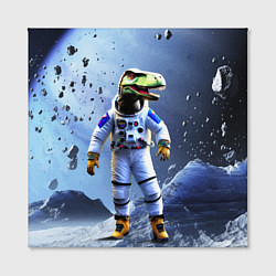 Холст квадратный Тираннозавр-космонавт, цвет: 3D-принт — фото 2