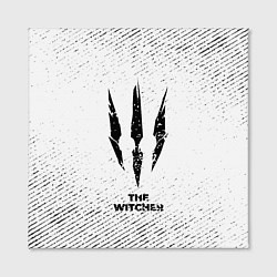 Холст квадратный The Witcher с потертостями на светлом фоне, цвет: 3D-принт — фото 2