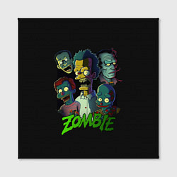 Холст квадратный Zombie Simpsons, цвет: 3D-принт — фото 2