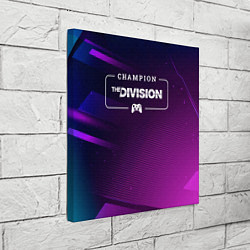 Холст квадратный The Division gaming champion: рамка с лого и джойс, цвет: 3D-принт — фото 2