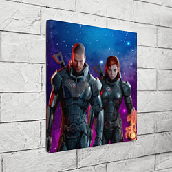 Холст квадратный Mass Effect N7 space, цвет: 3D-принт — фото 2