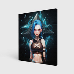 Холст квадратный Jinx arcane league of legends, цвет: 3D-принт