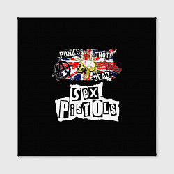 Холст квадратный Sex Pistols - punks not dead, цвет: 3D-принт — фото 2