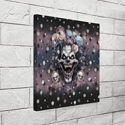 Холст квадратный Клоун зомби, цвет: 3D-принт — фото 2