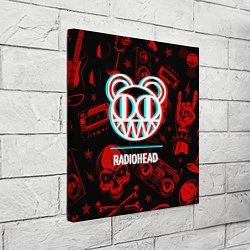 Холст квадратный Radiohead rock glitch, цвет: 3D-принт — фото 2