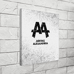 Холст квадратный Asking Alexandria с потертостями на светлом фоне, цвет: 3D-принт — фото 2