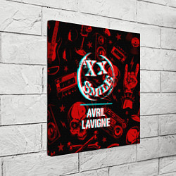 Холст квадратный Avril Lavigne rock glitch, цвет: 3D-принт — фото 2