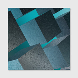 Холст квадратный Абстрактные ребристые кубы, цвет: 3D-принт — фото 2