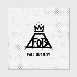 Холст квадратный Fall Out Boy glitch на светлом фоне, цвет: 3D-принт — фото 2