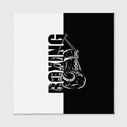 Холст квадратный Boxing чёрно-белое, цвет: 3D-принт — фото 2
