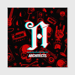 Холст квадратный Architects rock glitch, цвет: 3D-принт — фото 2