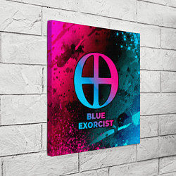 Холст квадратный Blue Exorcist - neon gradient, цвет: 3D-принт — фото 2
