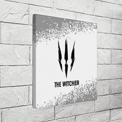 Холст квадратный The Witcher glitch на светлом фоне, цвет: 3D-принт — фото 2