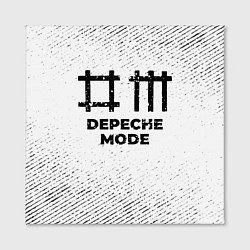 Холст квадратный Depeche Mode с потертостями на светлом фоне, цвет: 3D-принт — фото 2