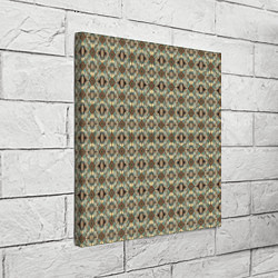 Холст квадратный Золотисто-коричневая симметрия, цвет: 3D-принт — фото 2