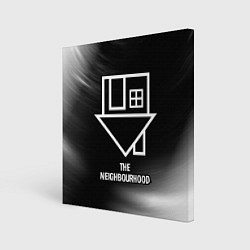 Холст квадратный The Neighbourhood glitch на темном фоне, цвет: 3D-принт