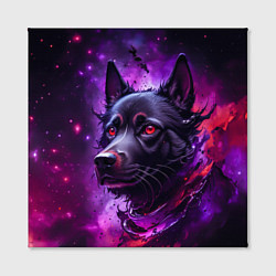 Холст квадратный Собака космос, цвет: 3D-принт — фото 2