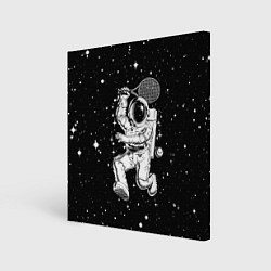Картина квадратная Space tennis - astronaut