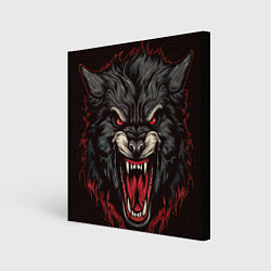 Картина квадратная Злой серый волк