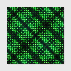 Холст квадратный Яркие зеленые точки, цвет: 3D-принт — фото 2