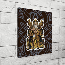 Холст квадратный Бог Один повелитель древних славян, цвет: 3D-принт — фото 2