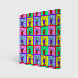 Холст квадратный Кактусы психодел, цвет: 3D-принт