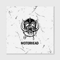 Холст квадратный Motorhead glitch на светлом фоне, цвет: 3D-принт — фото 2