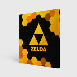 Холст квадратный Zelda - gold gradient, цвет: 3D-принт