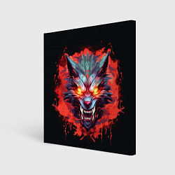 Картина квадратная Кровожадный волк: Lupus pilum mutat, non mentem