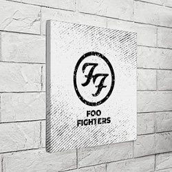 Холст квадратный Foo Fighters с потертостями на светлом фоне, цвет: 3D-принт — фото 2