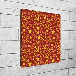 Холст квадратный СССР Серп и Молот, цвет: 3D-принт — фото 2