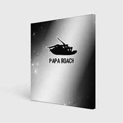 Холст квадратный Papa Roach glitch на светлом фоне, цвет: 3D-принт