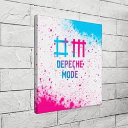 Холст квадратный Depeche Mode neon gradient style, цвет: 3D-принт — фото 2
