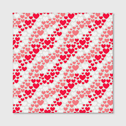 Холст квадратный Волны Любви - сердечки, цвет: 3D-принт — фото 2