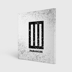 Холст квадратный Paramore с потертостями на светлом фоне, цвет: 3D-принт