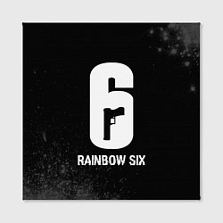 Холст квадратный Rainbow Six glitch на темном фоне, цвет: 3D-принт — фото 2