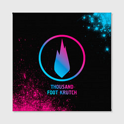 Холст квадратный Thousand Foot Krutch - neon gradient, цвет: 3D-принт — фото 2