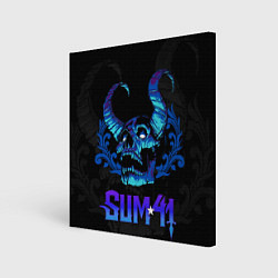 Картина квадратная Sum41 horns skull