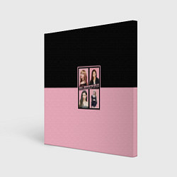Картина квадратная Черно-розовые K-pop группа