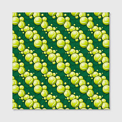 Холст квадратный Большой теннис - мячики, цвет: 3D-принт — фото 2