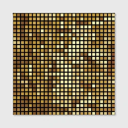 Холст квадратный Золотая мозаика, поверхность диско шара, цвет: 3D-принт — фото 2