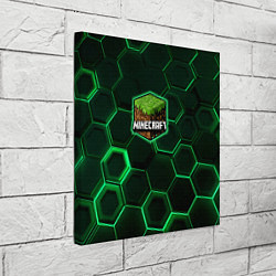 Холст квадратный Minecraft Logo Плиты, цвет: 3D-принт — фото 2