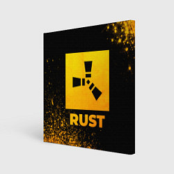 Холст квадратный Rust - gold gradient, цвет: 3D-принт