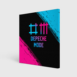 Холст квадратный Depeche Mode - neon gradient, цвет: 3D-принт