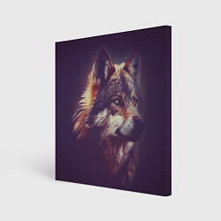 Холст квадратный Задумчивый волк, цвет: 3D-принт