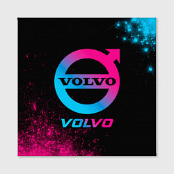 Холст квадратный Volvo - neon gradient, цвет: 3D-принт — фото 2